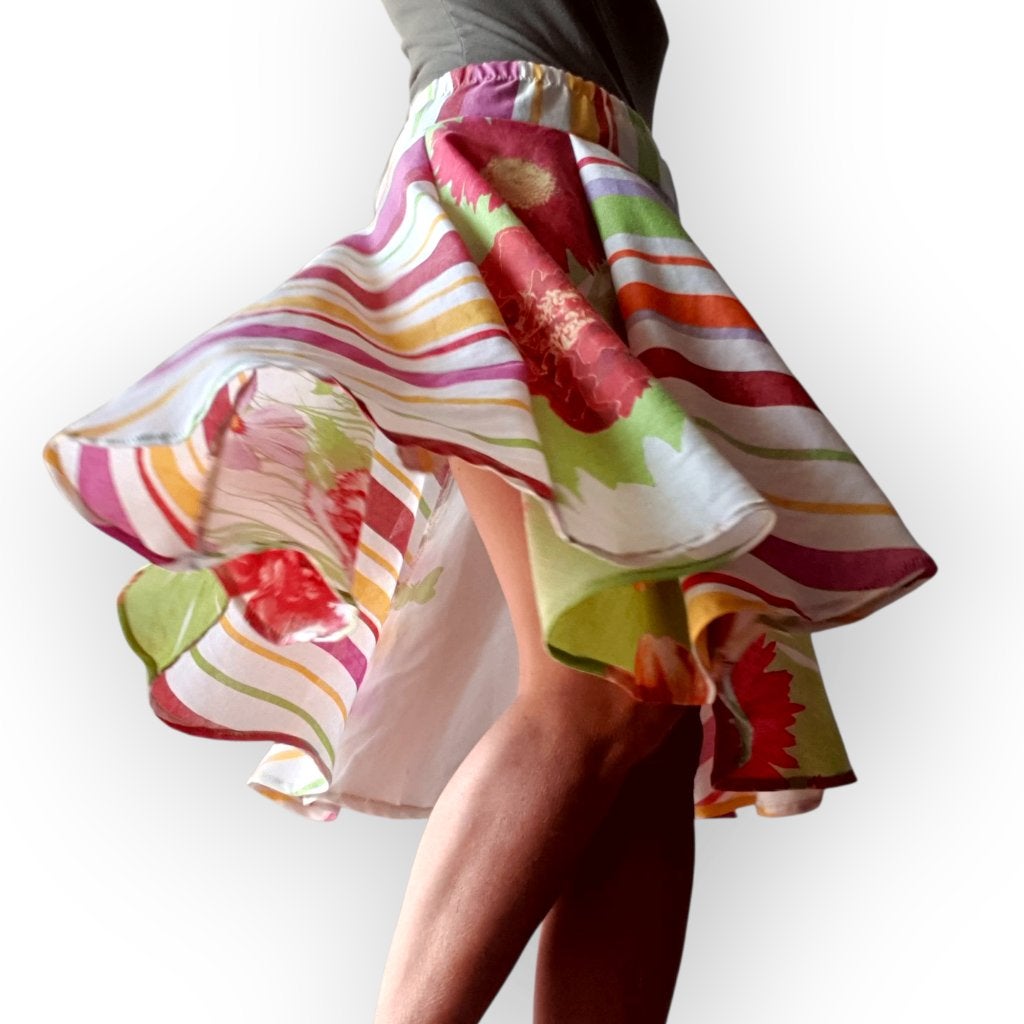 Swing rok cirkelrok hergebruikt materiaal rockabilly 38 40, Kleding | Dames, Maat 38/40 (M), -, Meerkleurig, Handgemaakt