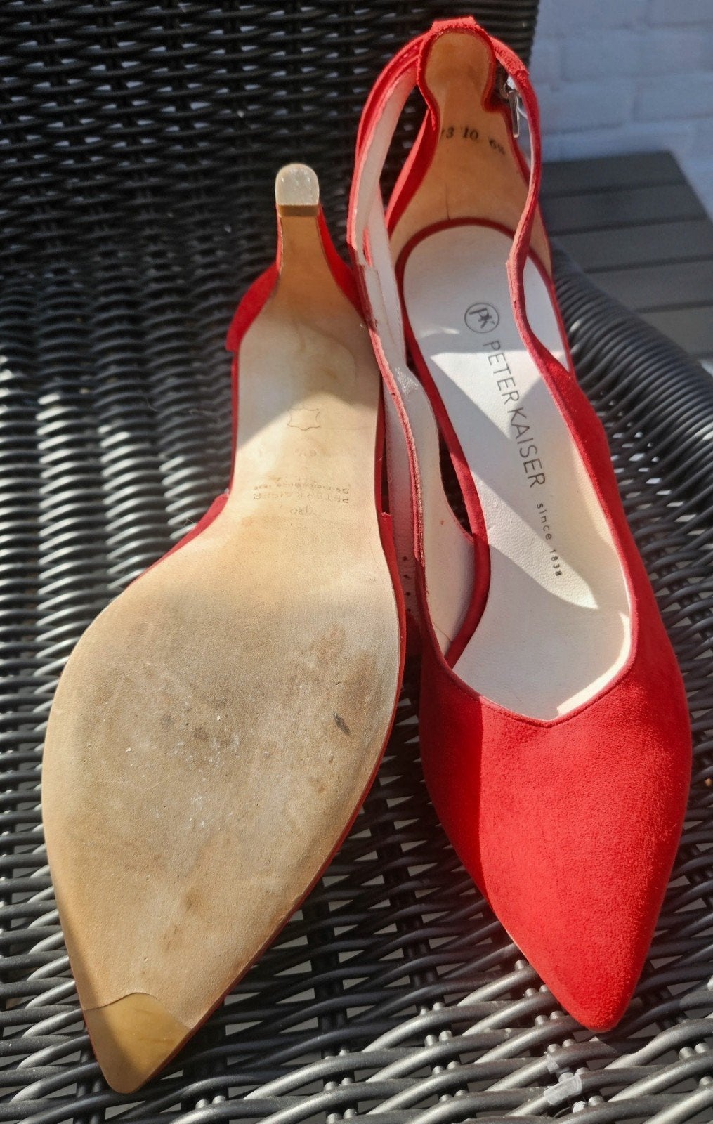 Peter Kaiser pumps, rood, maat 40 - zo goed als nieuw, Pumps, Zo goed als nieuw, Rood, Ophalen