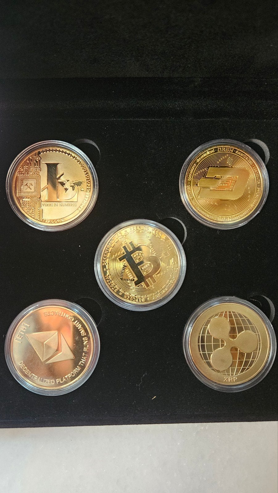 Crypto set penningen, Ophalen of Verzenden, Overige materialen