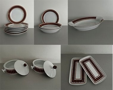 VINTAGE SERVIES VAN BAVARIA VOHENSTRAUSS - Johann Seltmann., Gebruikt, Overige typen, Vintage, Ophalen of Verzenden