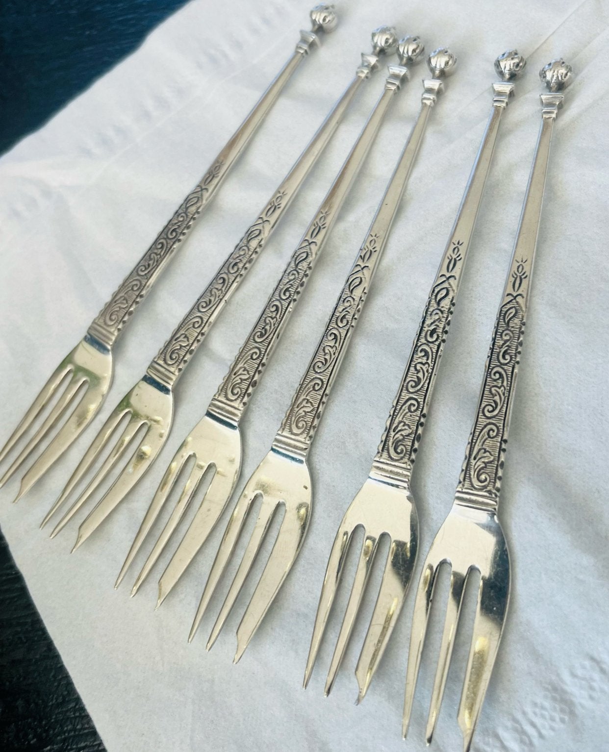 6 Zilveren Gebaksvorken 12 cm - Volledig Gekeurd fa Bijkamp, Antiek en Kunst, Antiek | Goud en Zilver, Verzenden, Zilver