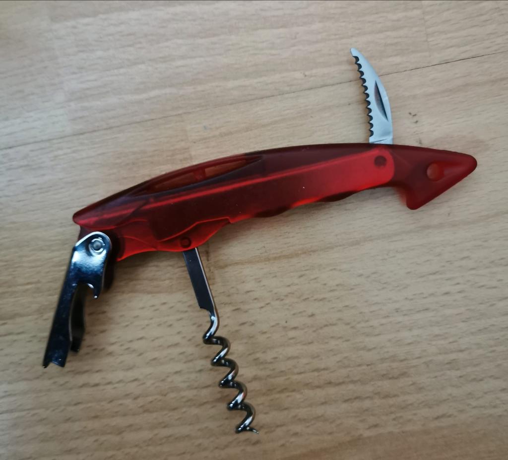 Nieuwe Kurkentrekker - Rood Transparant Design, Overige typen, Kunststof, Nieuw, Ophalen of Verzenden