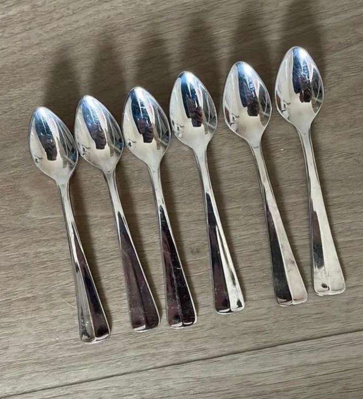 Verzilverde theelepels Haags lofje, Huis en Inrichting, Keuken | Bestek, Ophalen of Verzenden, Zilver
