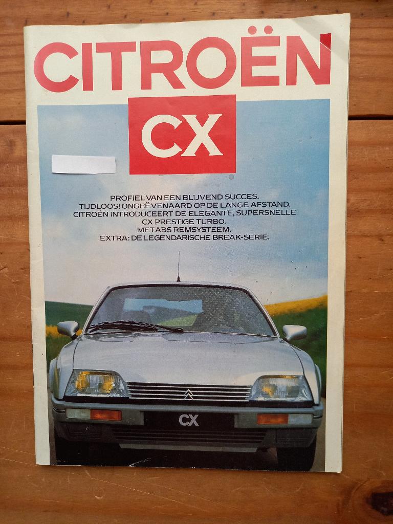 Brochure Citroën CX 1987 Nederlands, Ophalen of Verzenden, Gelezen, Citroën