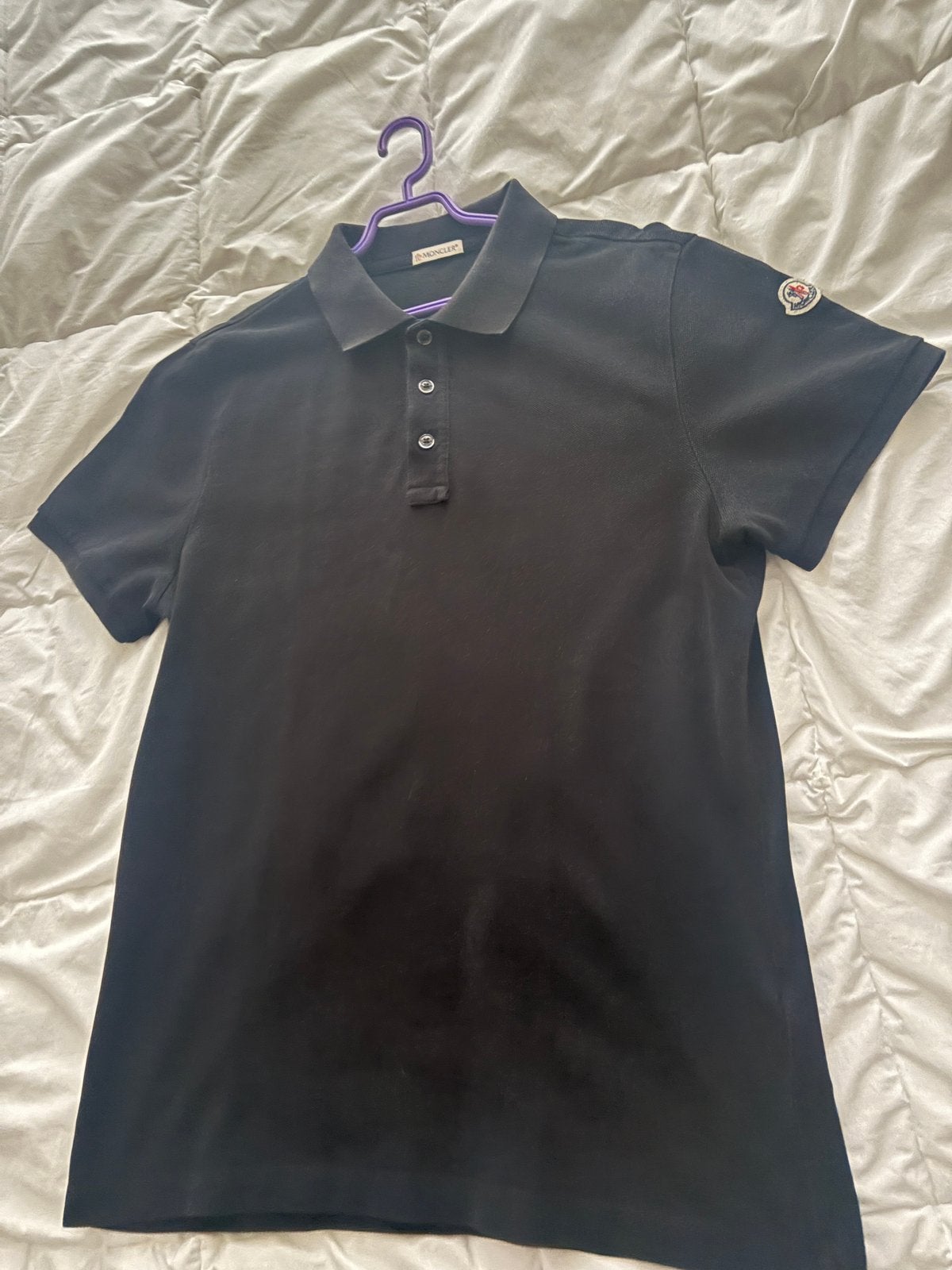 Moncler t shirt, Ophalen of Verzenden, Zo goed als nieuw, Maat 46 (S) of kleiner, Zwart