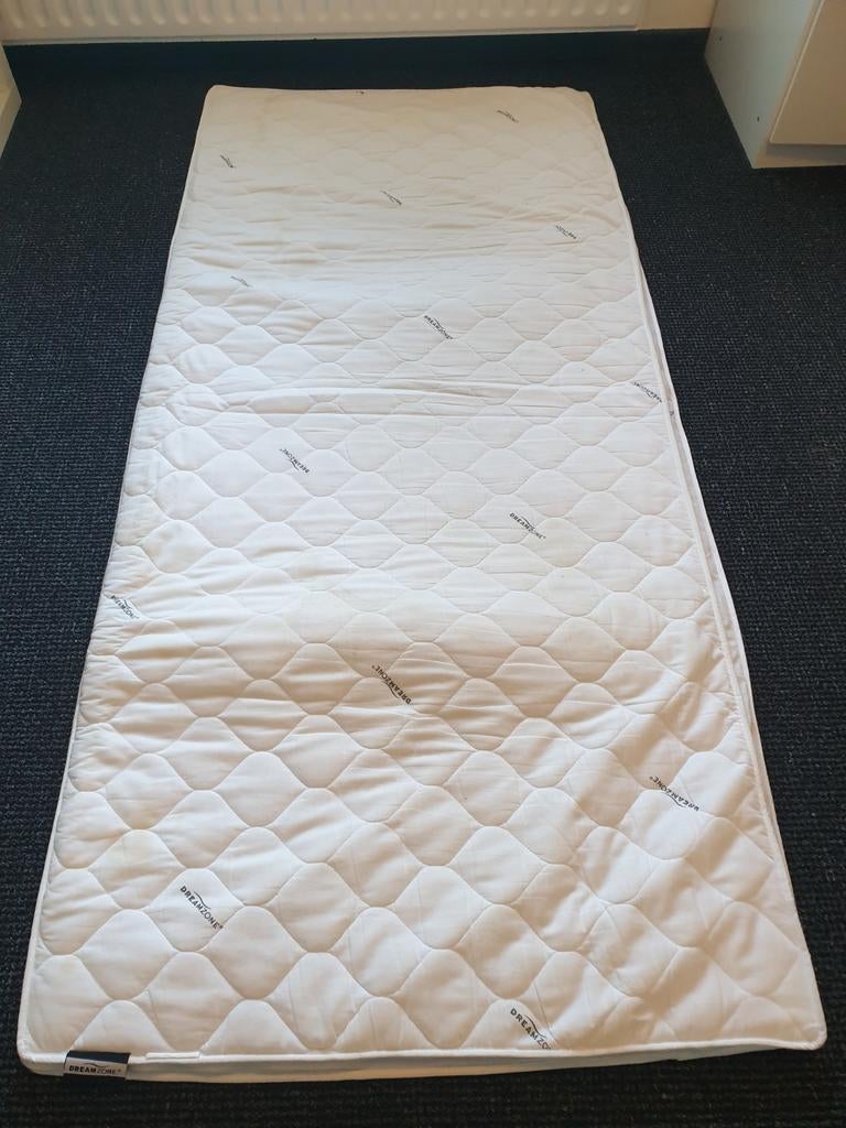 Dreamzone matrastopper 90x200 cm, Gebruikt, 90 cm, Eenpersoons, Wit
