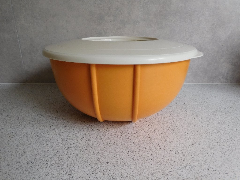 Tupperware Deeg Mixer of Beslagkom 3 liter Crème Oranje, 600 ml, Oranje, Ophalen of Verzenden, Zo goed als nieuw
