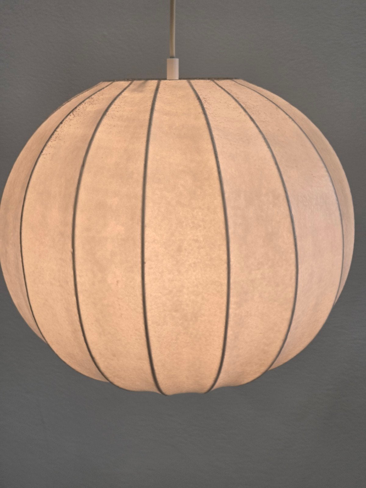 Mid-century Cocoon plafondlamp Zicoli jaren 60 lamp, Huis en Inrichting, Ophalen, Kunststof, Gebruikt, E27 (groot)