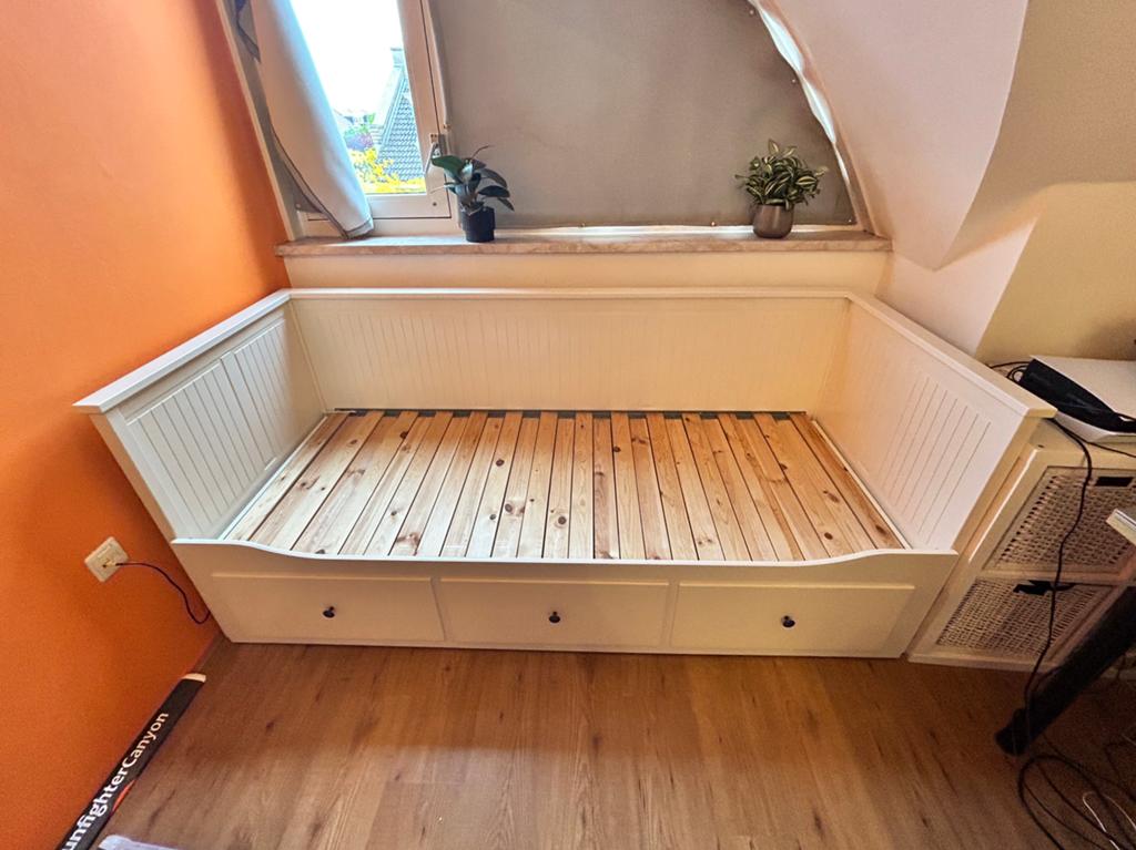 Ikea hemnes bed 80x200, Ophalen, Gebruikt, Eenpersoons, Wit