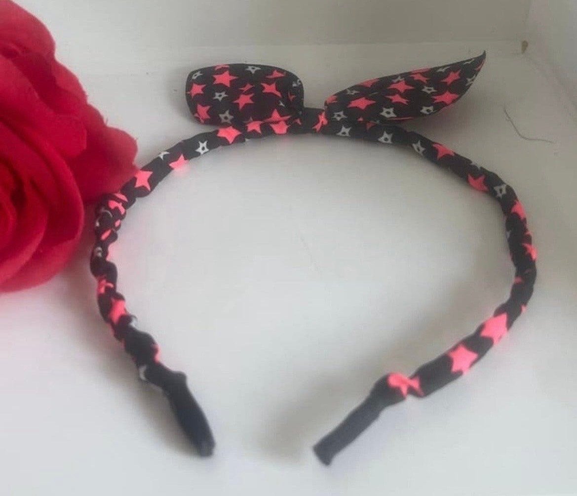 Nieuwe Haarband met Sterrenprint en Strikje, Verzenden, Nieuw