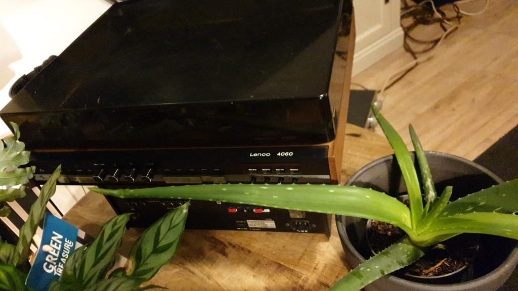 Lenco 4060 platenspeler behuizing met AMP/TUNER/STOFKAP, Ophalen of Verzenden, Gebruikt, Platenspeler-onderdeel, Overige merken
