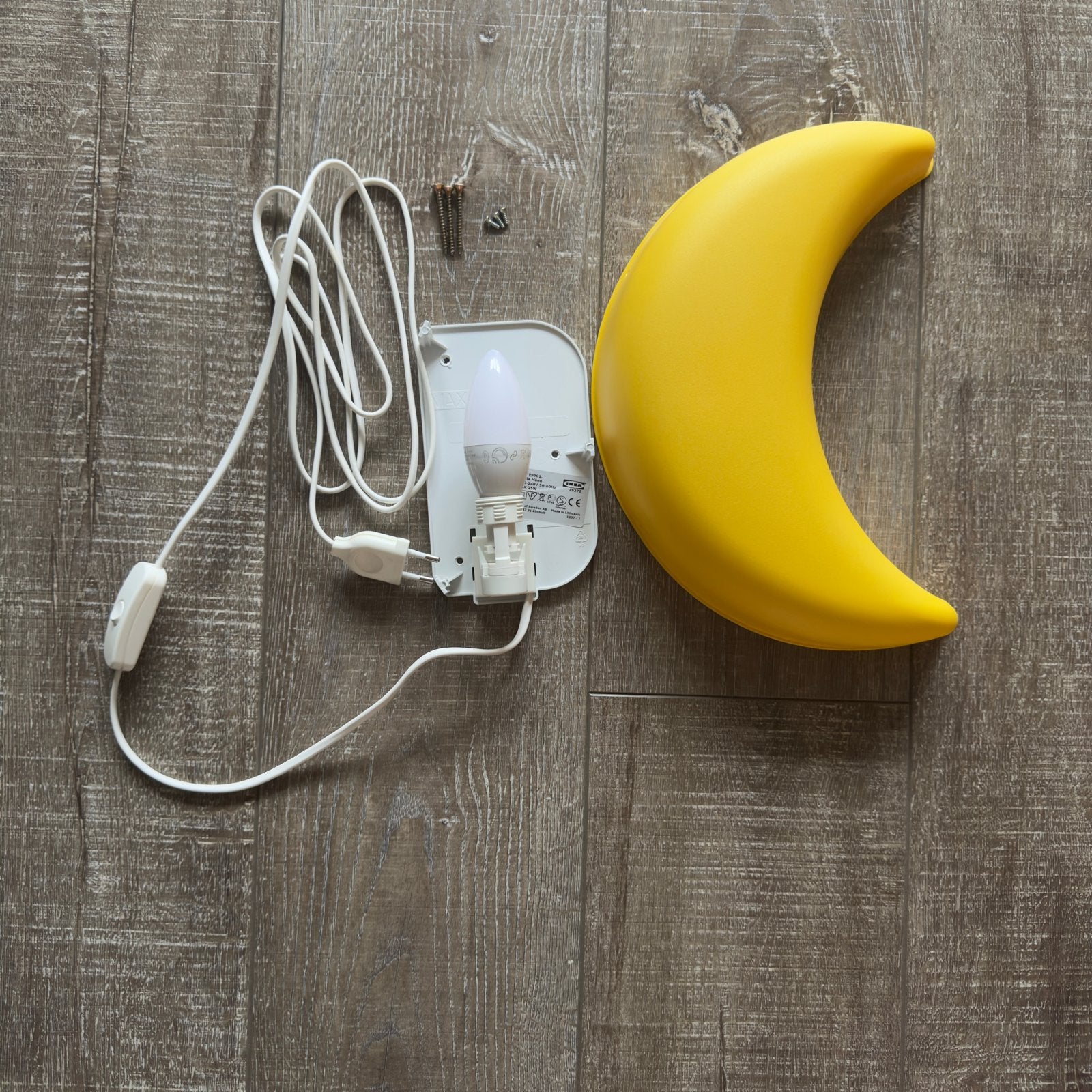 Gele maanlamp voor kinderkamer - IKEA, Gebruikt, Kunststof, Geel, E14 (klein)