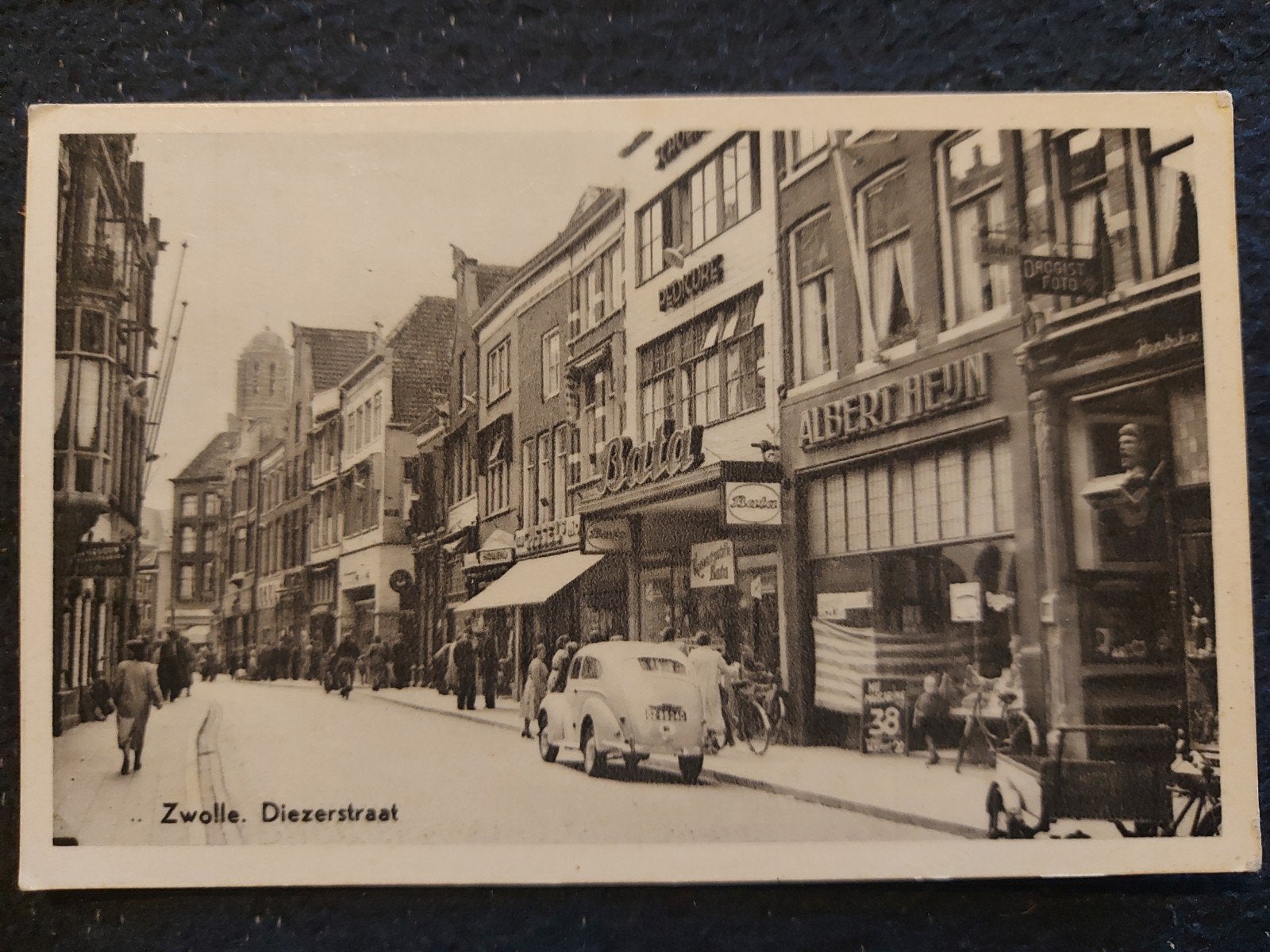 Oude ansichtkaart Zwolle Diezerstraat - Albert Heijn, Ophalen of Verzenden, 1940 tot 1960, Gelopen, Overijssel