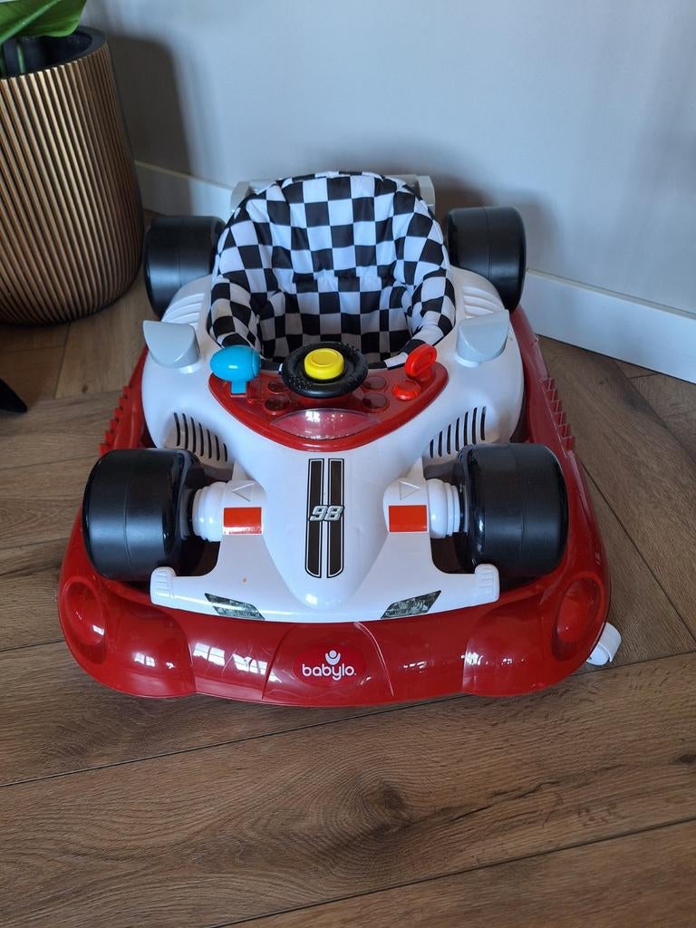 Babylo Formule 1 Loopstoel - Rood/Wit, Ophalen of Verzenden, Gebruikt