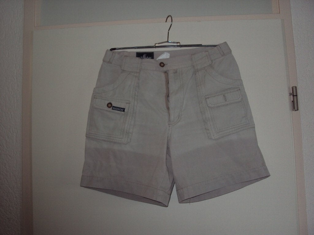 Goedkope beige katoenen outdoor bermuda broek NANOK mt 34 XS, Kort, Beige, Nanok, Ophalen of Verzenden