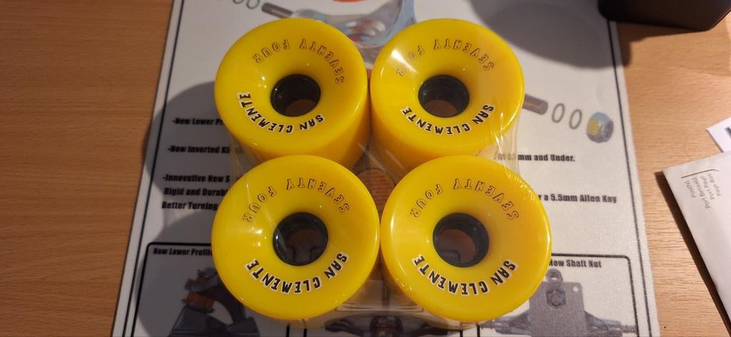 San Clemente 74 mm longboard wheels, Ophalen of Verzenden, Longboard
