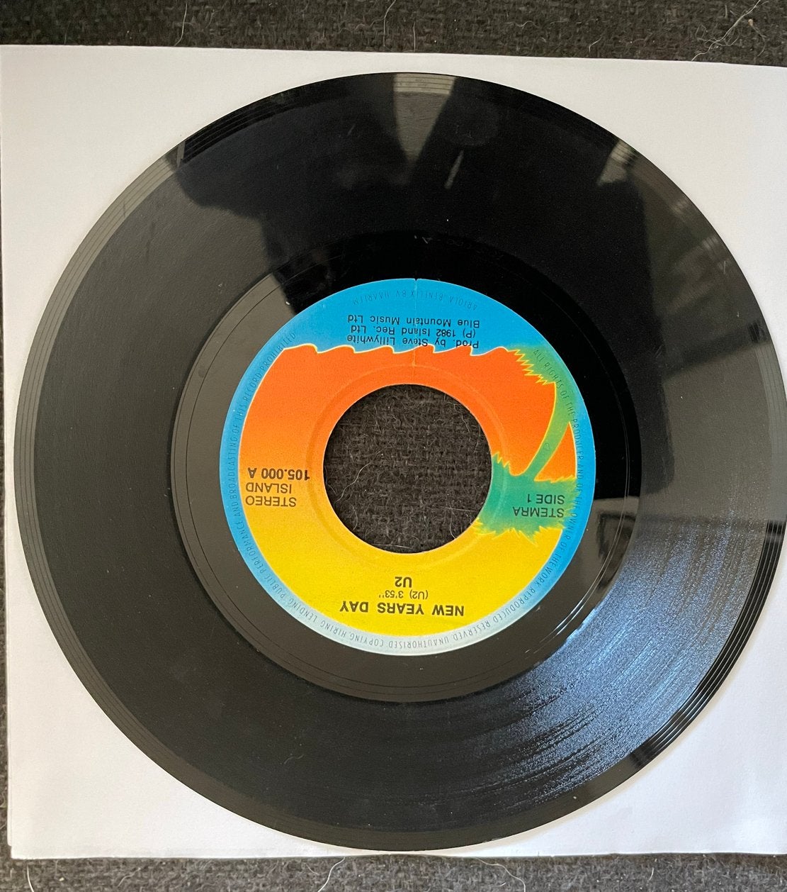 U2 - New Year's Day 7 inch vinyl single, Gebruikt, Verzenden, 7 inch, EP