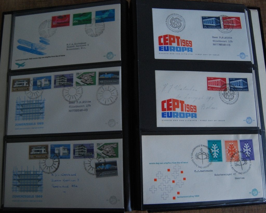 Nederland 1e dag enveloppen E92 t/m E119a, beschreven., Postzegels en Munten, Ophalen of Verzenden, Beschreven, Nederland