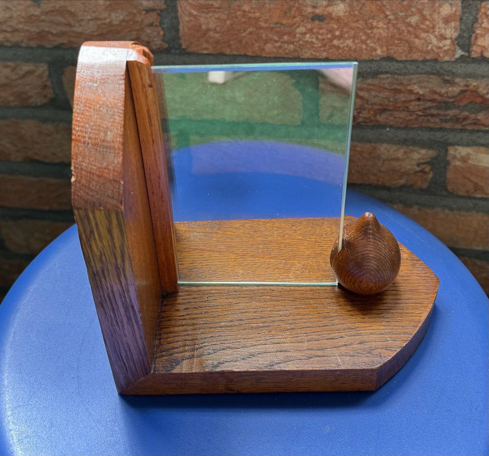 Art Deco Houten Fotolijst met Glazen Paneel, Ophalen of Verzenden