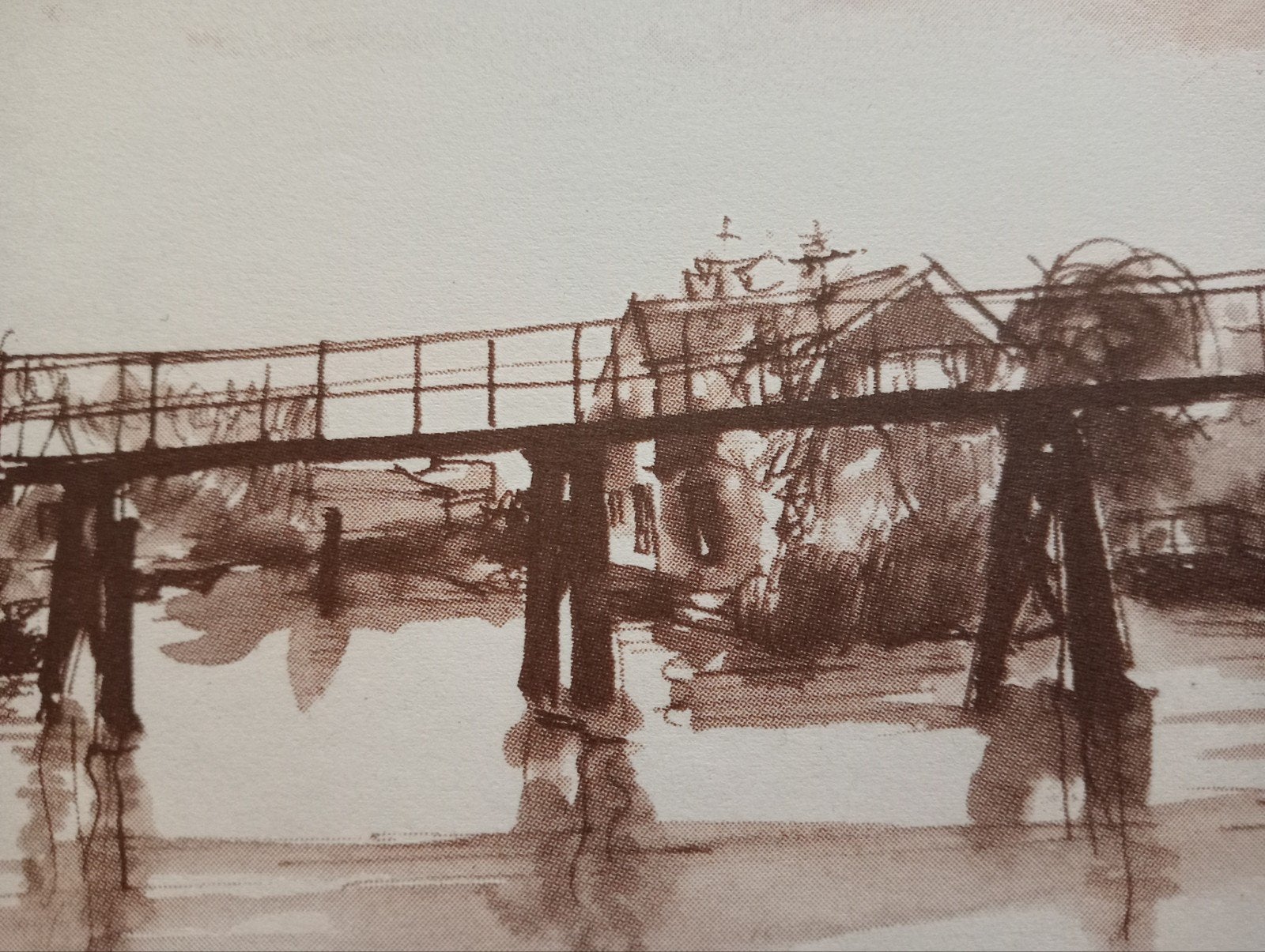 Stedebroec Offset Prent 20 x 25 cm - Redelijke Staat, Antiek en Kunst, Kunst | Tekeningen en Foto's, Ophalen of Verzenden, Print