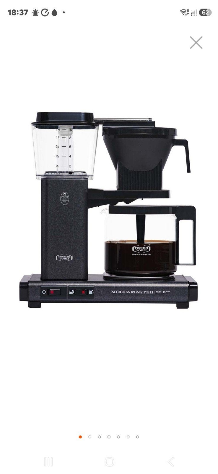 Moccamaster Select Antraciet - Nieuw in doos, Witgoed en Apparatuur, Ophalen