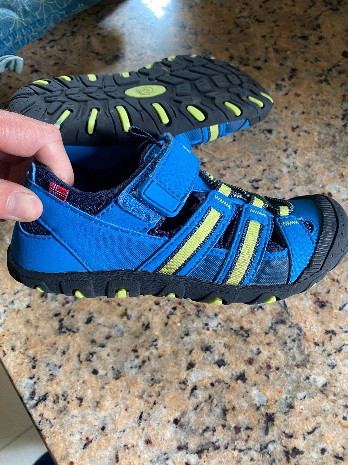 Trollkids Sandalen Blauw/Geel - Maat 31, Jongen of Meisje, Schoenen, Ophalen of Verzenden, Zo goed als nieuw