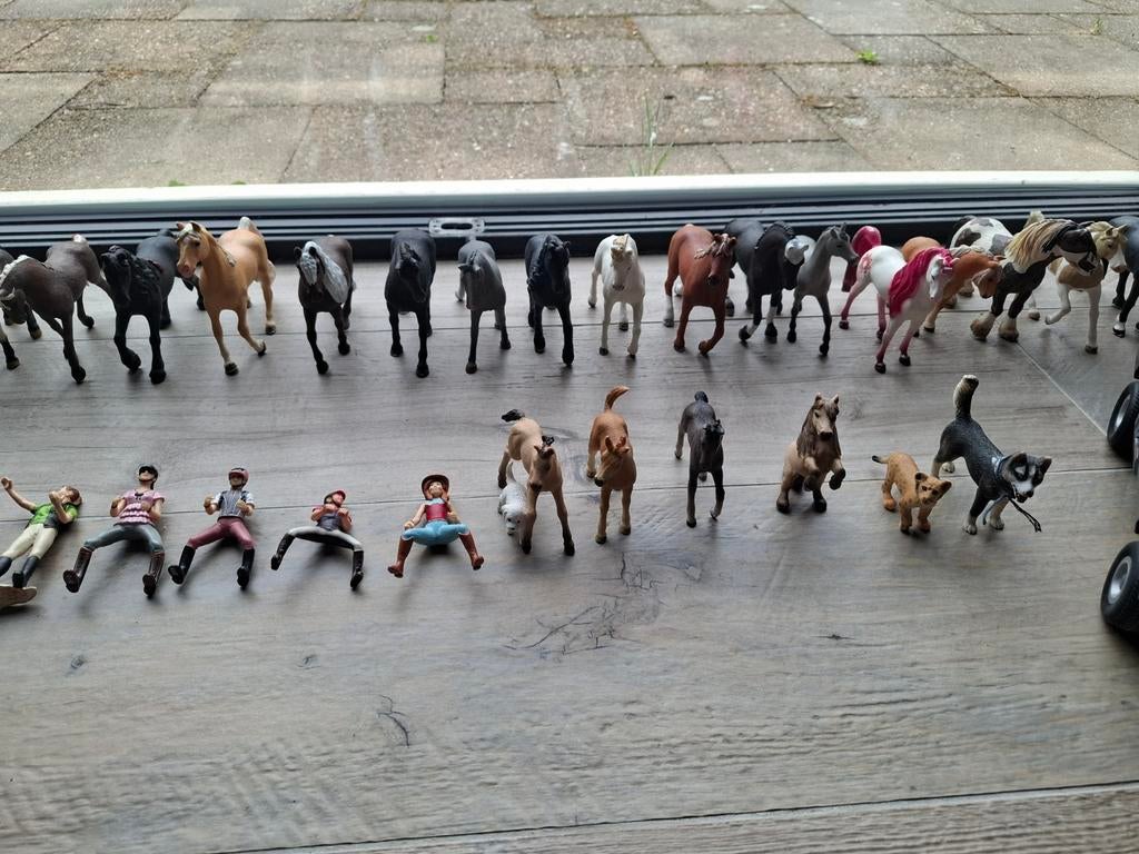 Grote collectie Schleich paarden en ruiters, Ophalen of Verzenden, Gebruikt, Jongen of Meisje