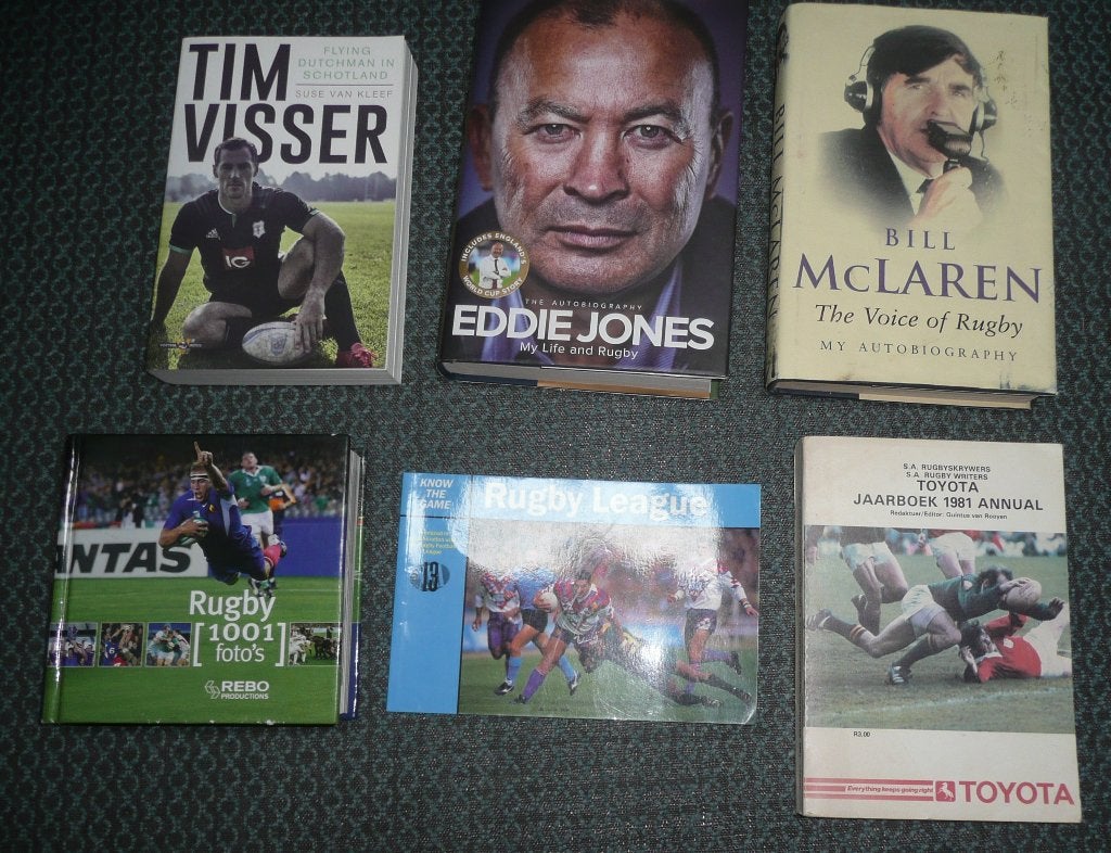 8 boeken over Rugby (Know the game & Zuid Afrika JAARBOEK, Ophalen of Verzenden, Zo goed als nieuw, 8 boeken over Rugby (Know the game & Zuid Afrika JAARBOEK