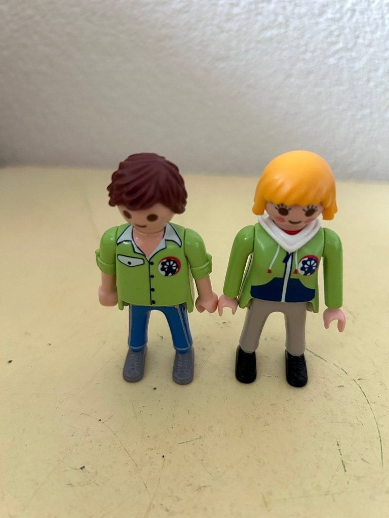 Twee Playmobil pretpark medewerkers, Gebruikt, Brandstätterstraße 2-10, 90513 Zirndorf, Duitsland, Losse onderdelen, Ophalen of Verzenden