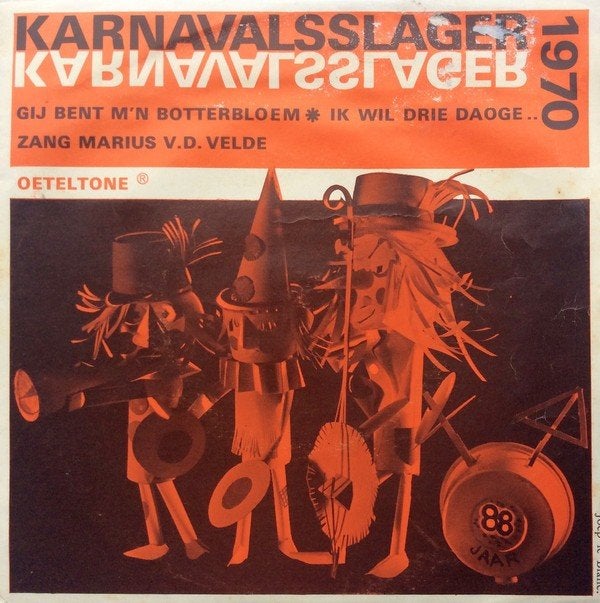 Oetel Single (1970) Marius v.d. Velde - Karnavalsslager 1970, Gebruikt, 7 inch, Ophalen of Verzenden, Fotohoes