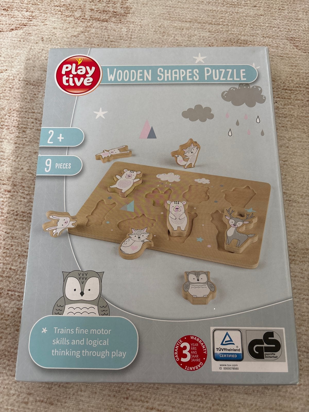 Playtive Houten Vormen Puzzel - Nieuw in doos, Ophalen of Verzenden, Nieuw, Overige typen