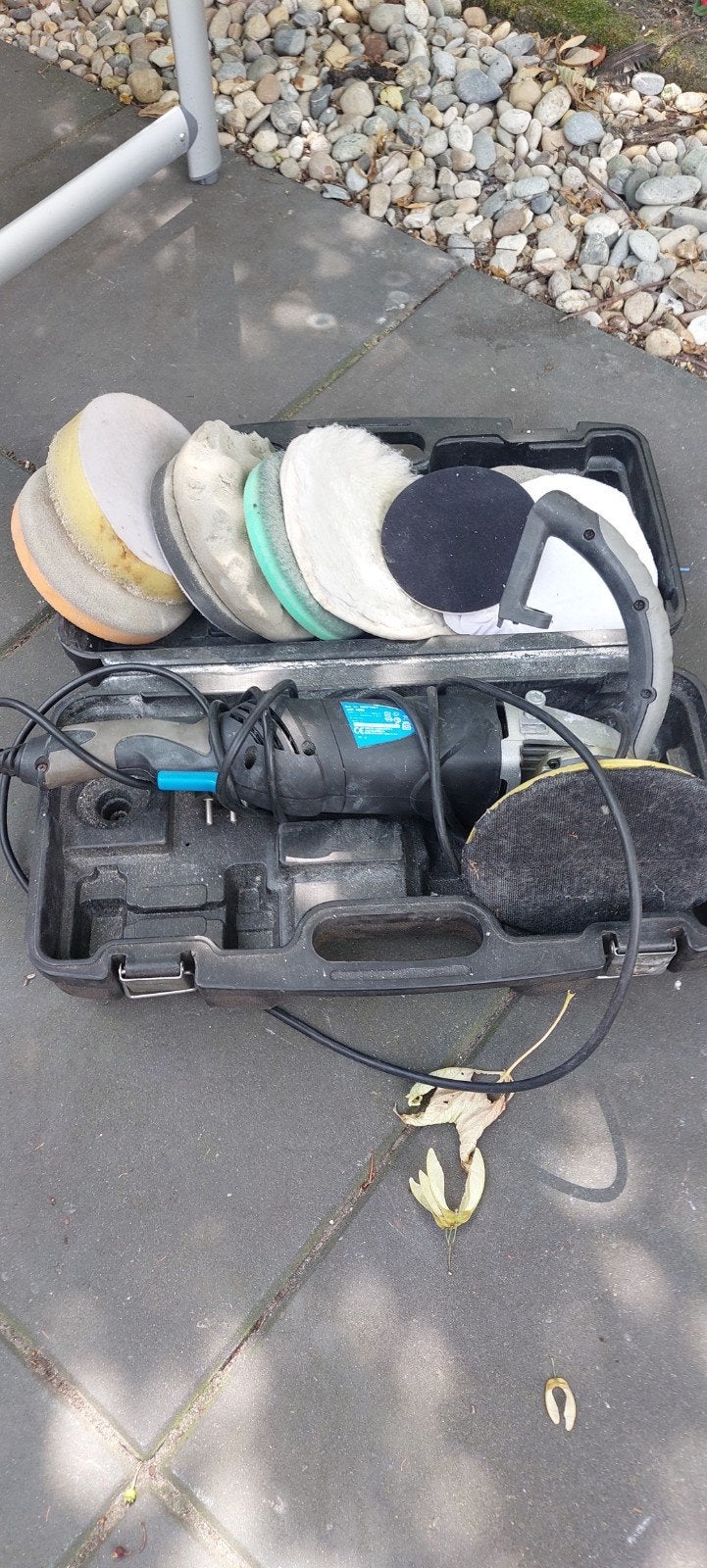Ferm FCP-180K Polijstmachine 1400W met accessoires, Ophalen of Verzenden, Gebruikt, 1200 watt of meer, Overige typen