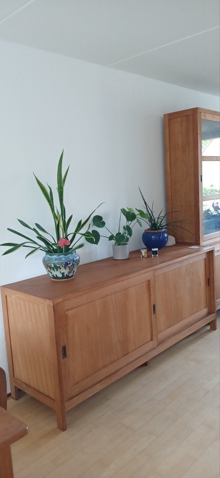 Dressoir teakhout 200 x 60 x 85, Huis en Inrichting, Ophalen, Teakhout, Zo goed als nieuw, 50 tot 75 cm