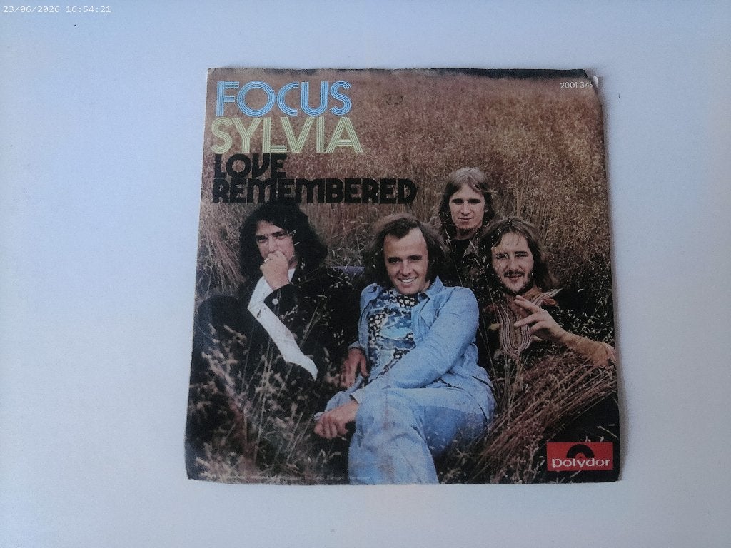 Focus - Sylvia / Love remembered, Cd's en Dvd's, Gebruikt, Fotohoes, 7 inch, Single