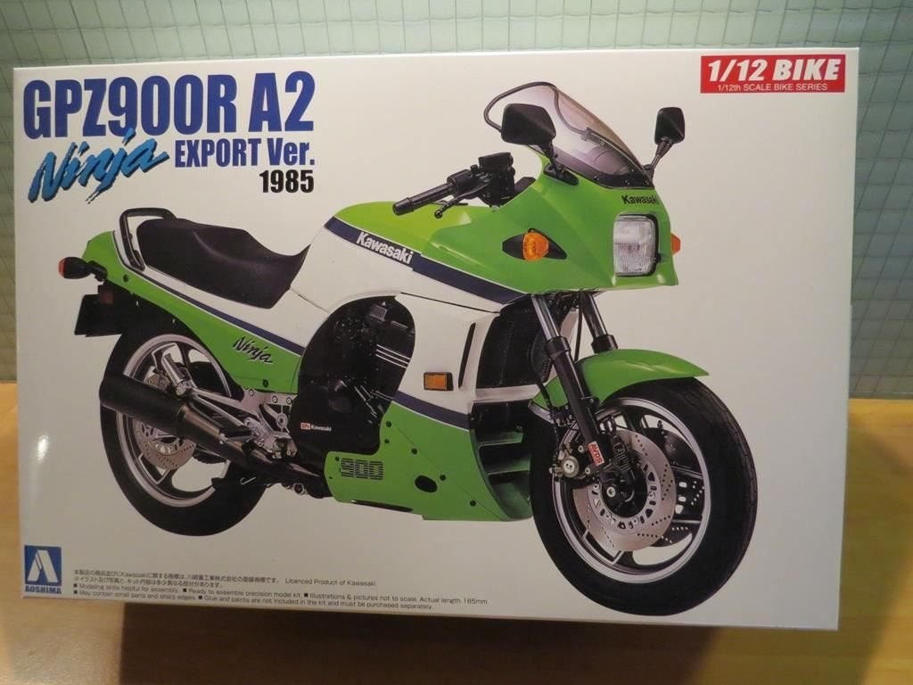 Bouwdoos Kawasaki GPZ900R 1:12 Aoshima 1985, Overige merken, MayCheong, Nieuw, Ophalen of Verzenden