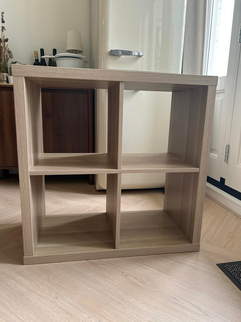 Ikea Kallax 77x77cm wit gelazuurd eikeneffect, Ophalen, Zo goed als nieuw, Minder dan 150 cm, Minder dan 100 cm