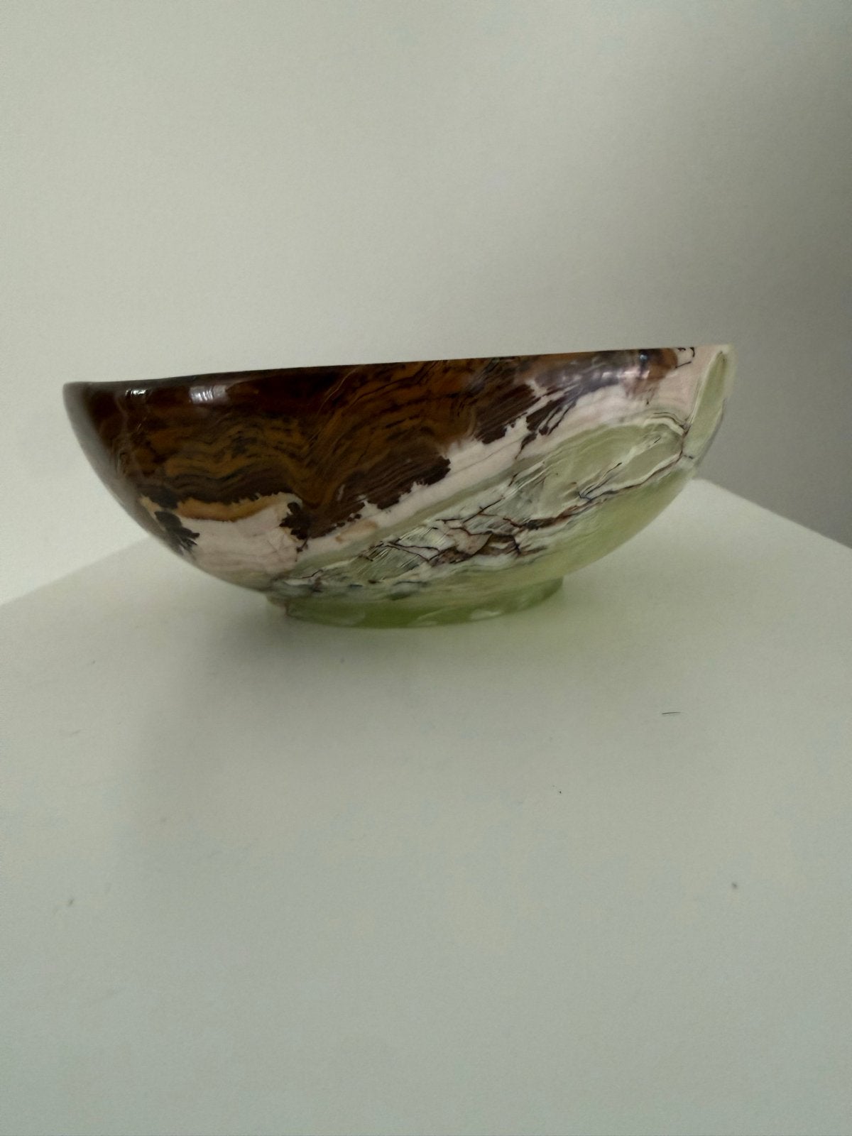 Decoratieve schaal van onyx marmer, Ophalen of Verzenden