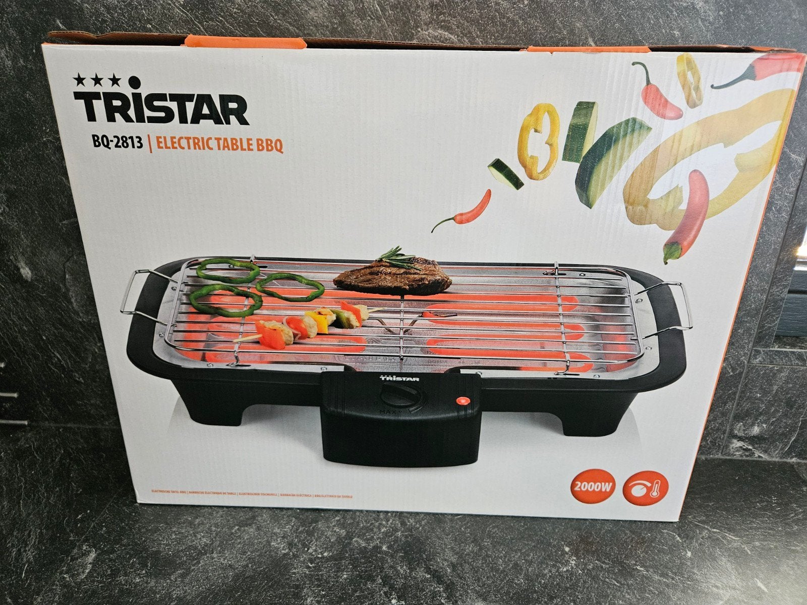 Tristar Elektrische Tafel BBQ - Ideaal voor Balkon/Camping, Tuin en Terras, Ophalen of Verzenden, Zo goed als nieuw, Tristar