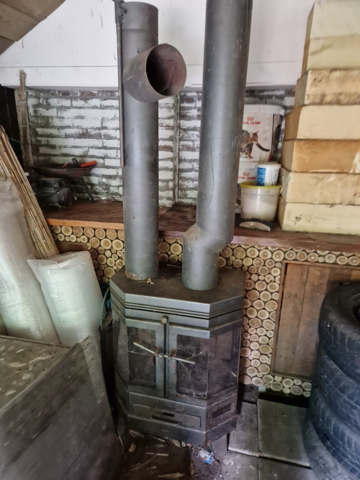 Kachel, allesbrander, Huis en Inrichting, Kachels, Ophalen, Gebruikt, Hout, Houtkachel