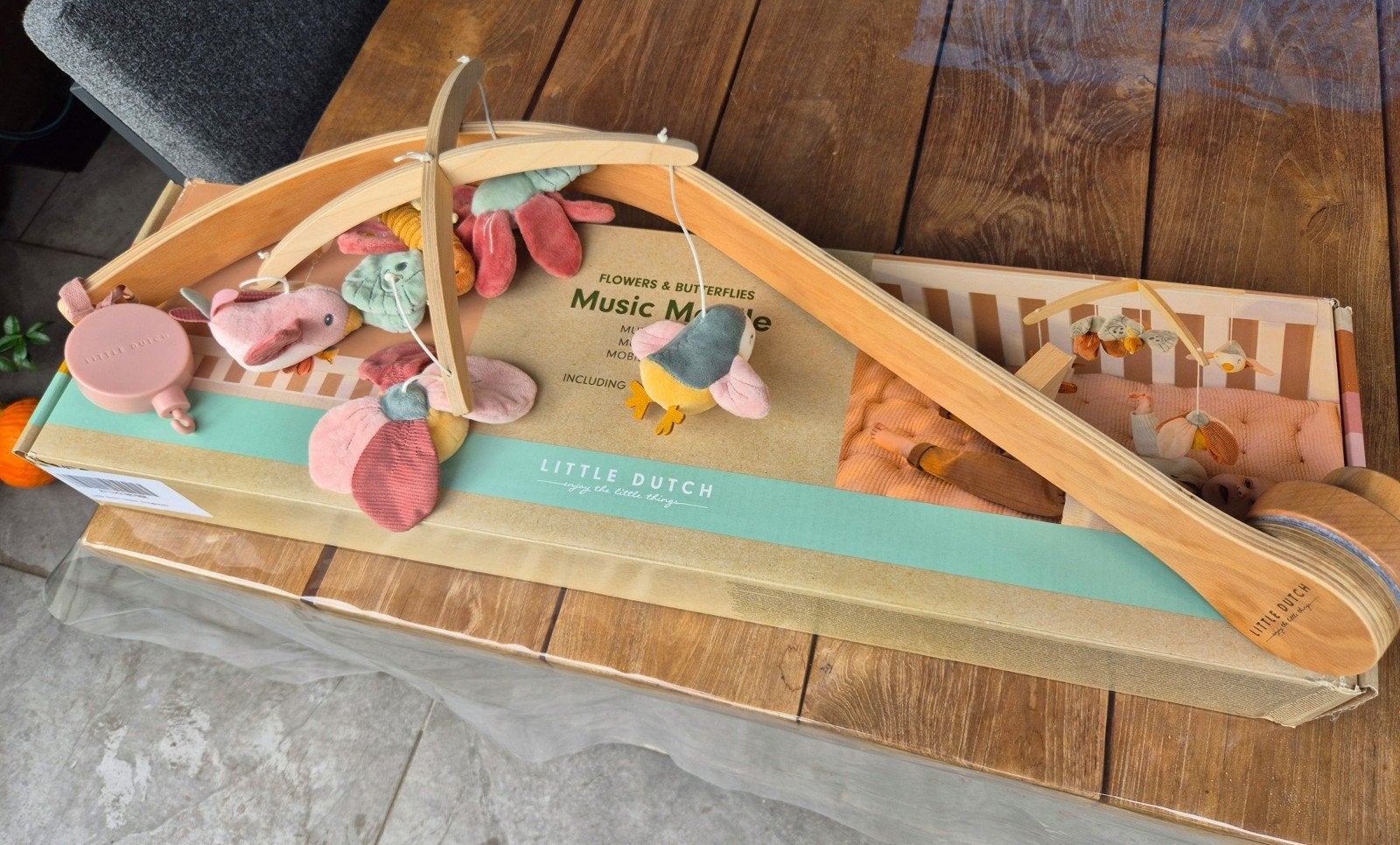 Little Dutch Muziekmobiel Flowers & Butterflies, Kinderen en Baby's, Ophalen of Verzenden, Zo goed als nieuw, Mobiel, Met geluid