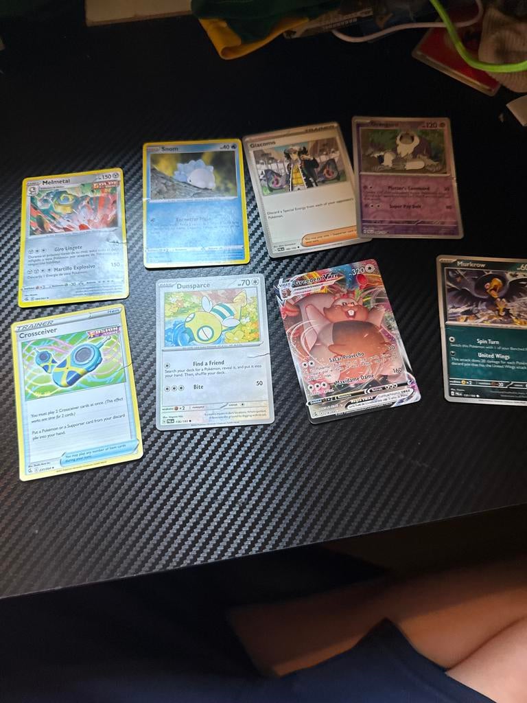 Pokémon Kaarten Collectie: Melmetal, Snom, Greedent VMAX, Ophalen of Verzenden, Zo goed als nieuw, Meerdere kaarten