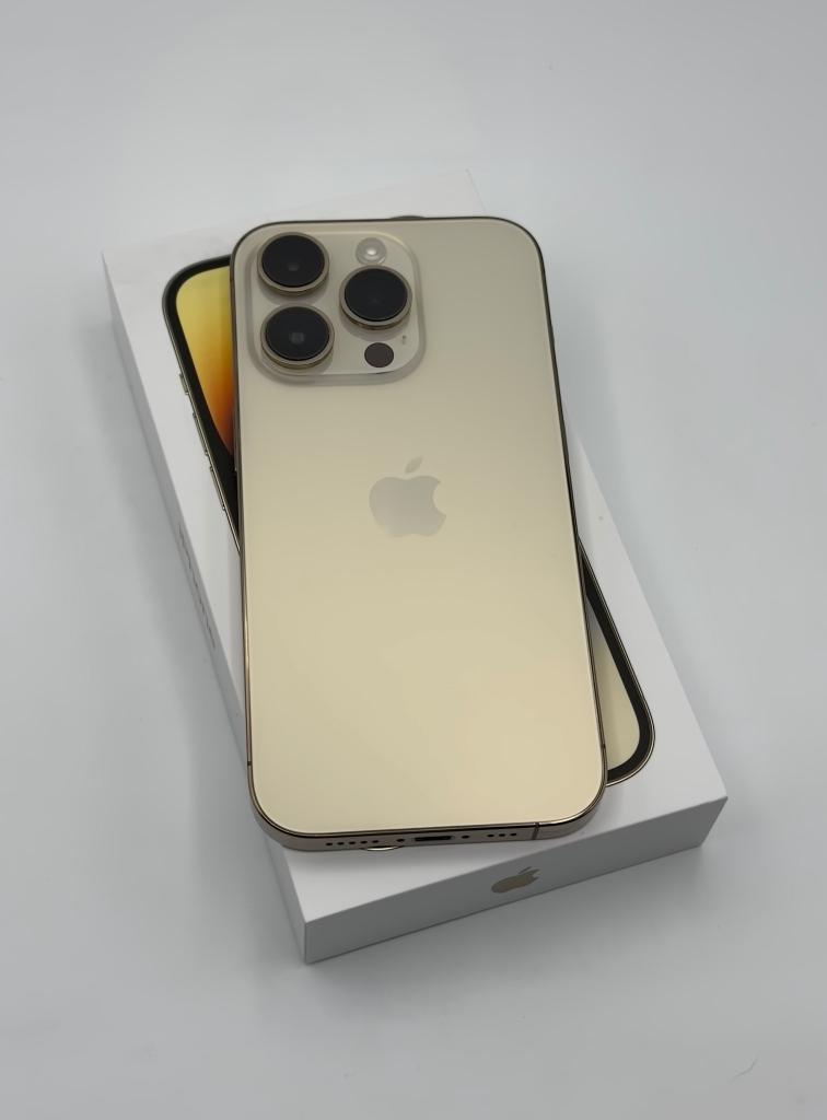 iPhone 14 Pro | 256 GB | Goud | Topstaat | Garantie, 256 GB, Apple Inc., One Apple Park Way, Cupertino, CA 95014, Verenigde Staten.