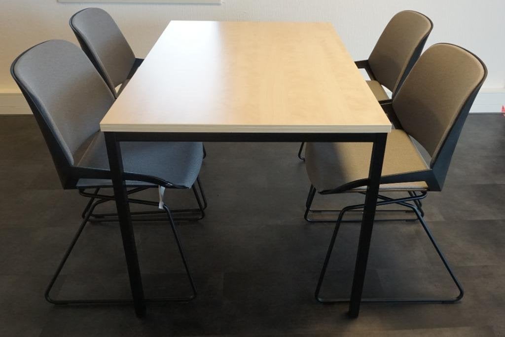 Kantinetafel Bureautafel | Zwart Frame | 120/140 x 80 Nieuw, -, -, Nieuw, Ophalen of Verzenden