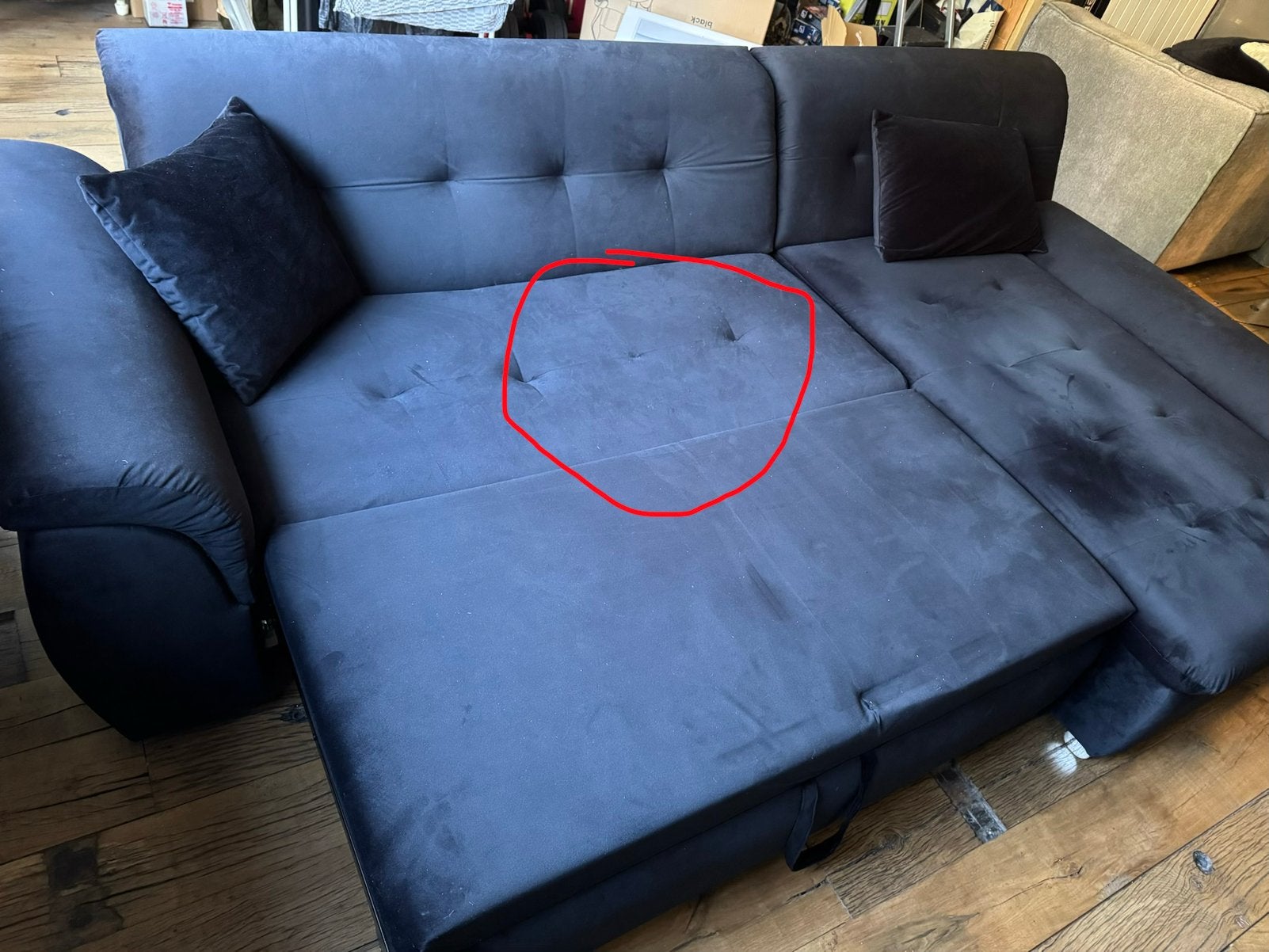 Foto 4 van Hoekbank Alberta, Zwart-Velvet