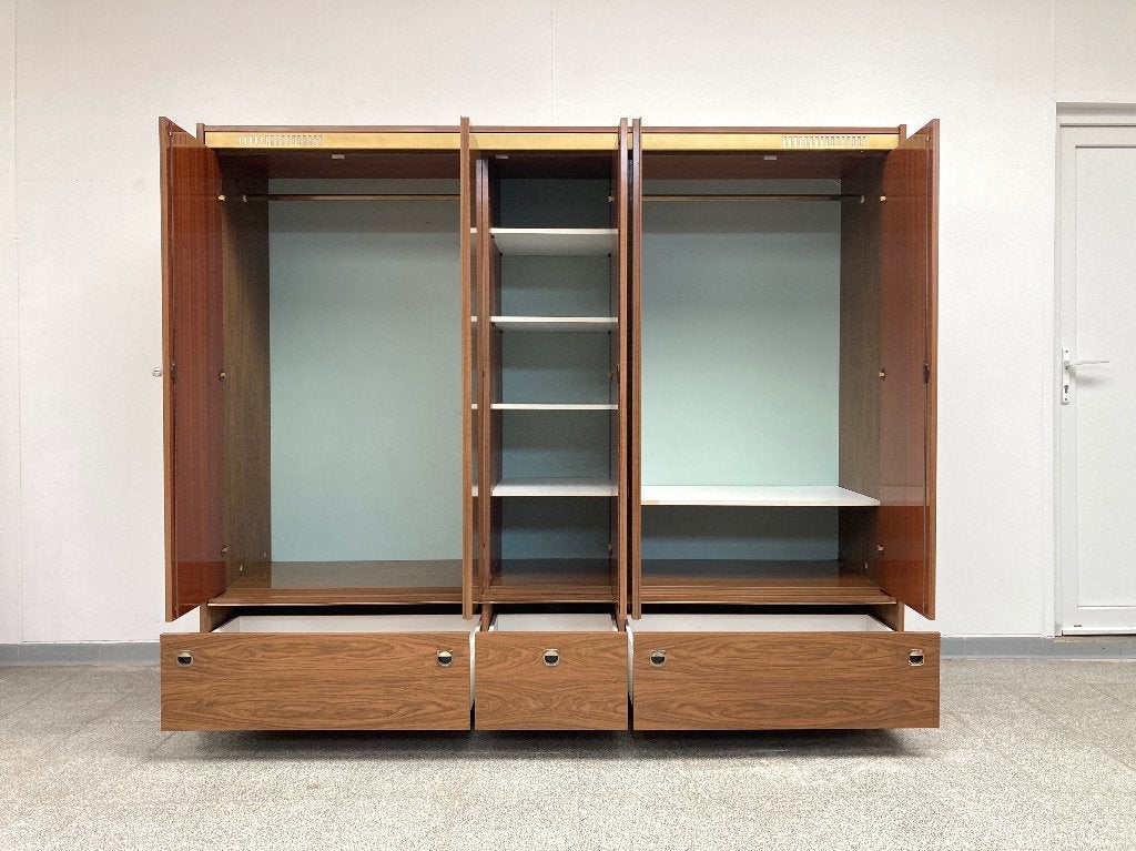 Vintage mid-century kleerkast/kledingkast 1960's, Gebruikt, Vintage, Met lade(s), 200 cm of meer