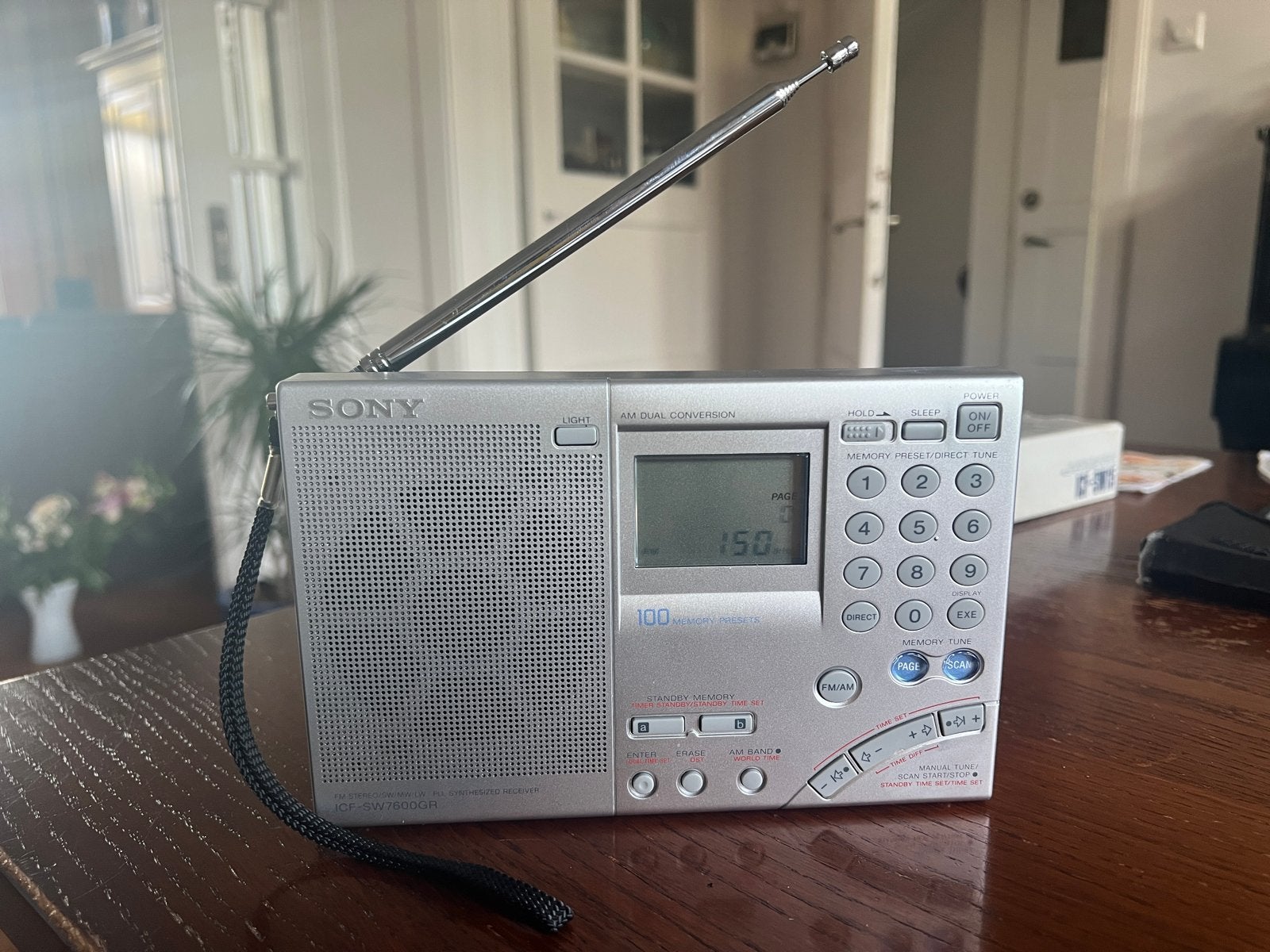 Sony ICF-SW7600GR Wereldontvanger radio receiver, Ophalen of Verzenden, Gebruikt, Wereldontvanger