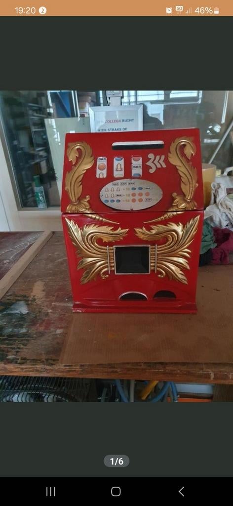 Houten gokkast, Ophalen of Verzenden, Gebruikt