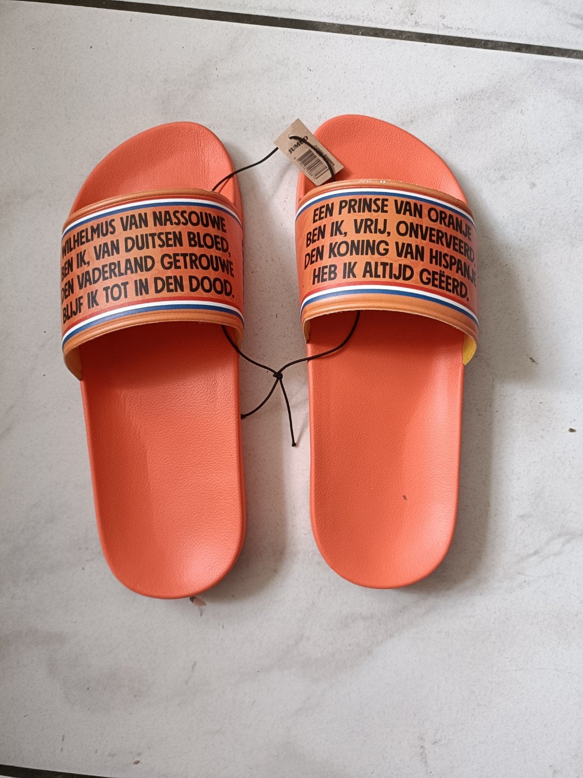 Nieuwe oranje Jumbo badslippers maat 38/39, Ophalen of Verzenden, Nieuw, Oranje, Sneakers of Gympen