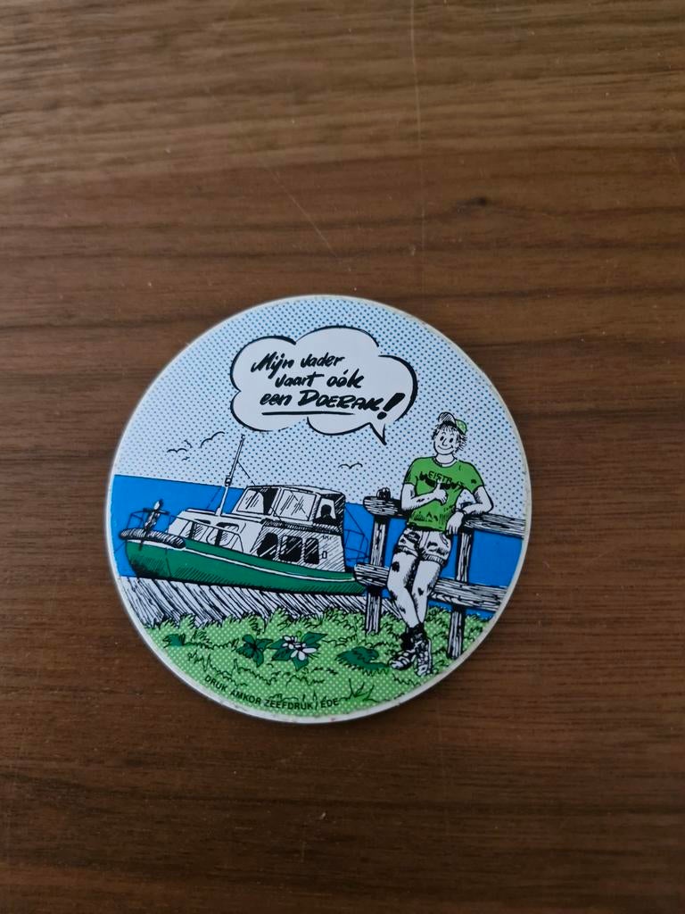 6638Vintage Doerak Sticker - 'Mijn vader vaart ook een Doera, Ophalen of Verzenden, Gebruikt
