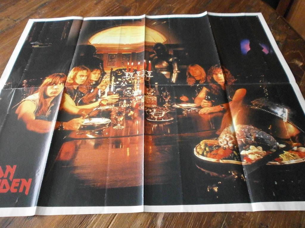 mooie xl poster jaren 80 Iron Maiden, Verzamelen, Posters, Verzenden, Zo goed als nieuw, A1 t/m A3, Muziek